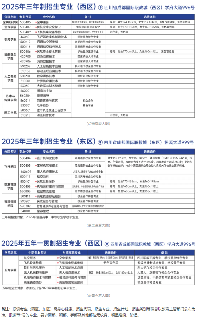 四川西南航空職業(yè)學(xué)院公布2025年招生簡(jiǎn)章，2025年單招可能有這些專業(yè)可報(bào)